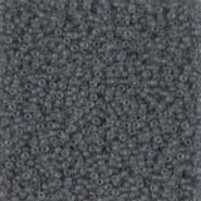 Miyuki rocailles kralen 15/0 - Matted transparent grey 15-152F